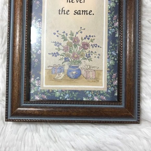 Antique Florals 'Some People' Poem Mahogony Finish Glass Frame Wall Art - Picture 4 of 7